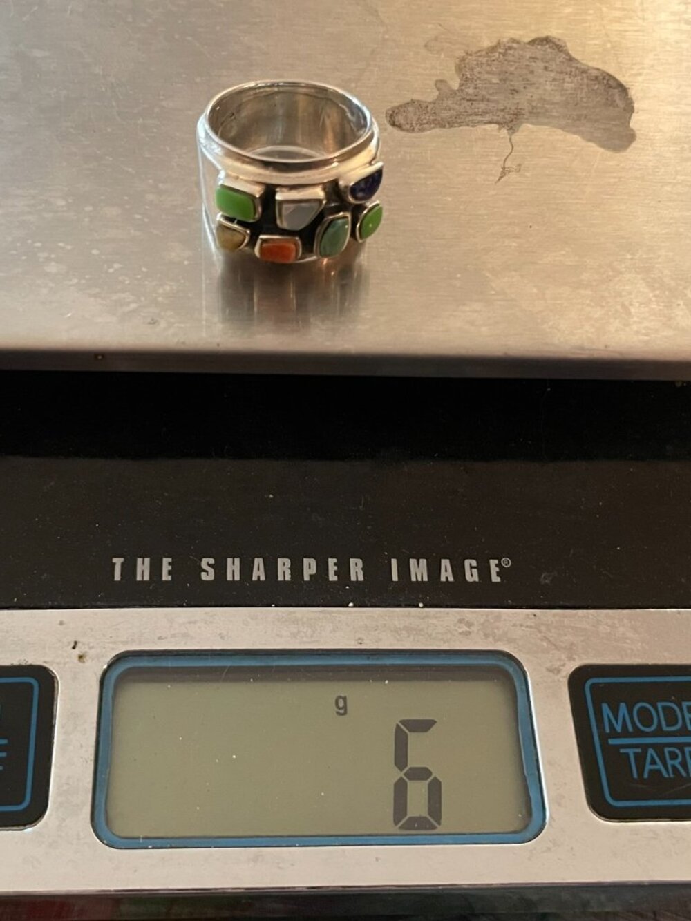 NEW Sterling Silver Ring Size 6 Multi Stone Wide Hippie Boho Anthropologie $148 - Picture 8 of 10